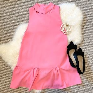 💕KARLIE Preppy Ruffle Dress with High-Neck and Cut-Outs💕